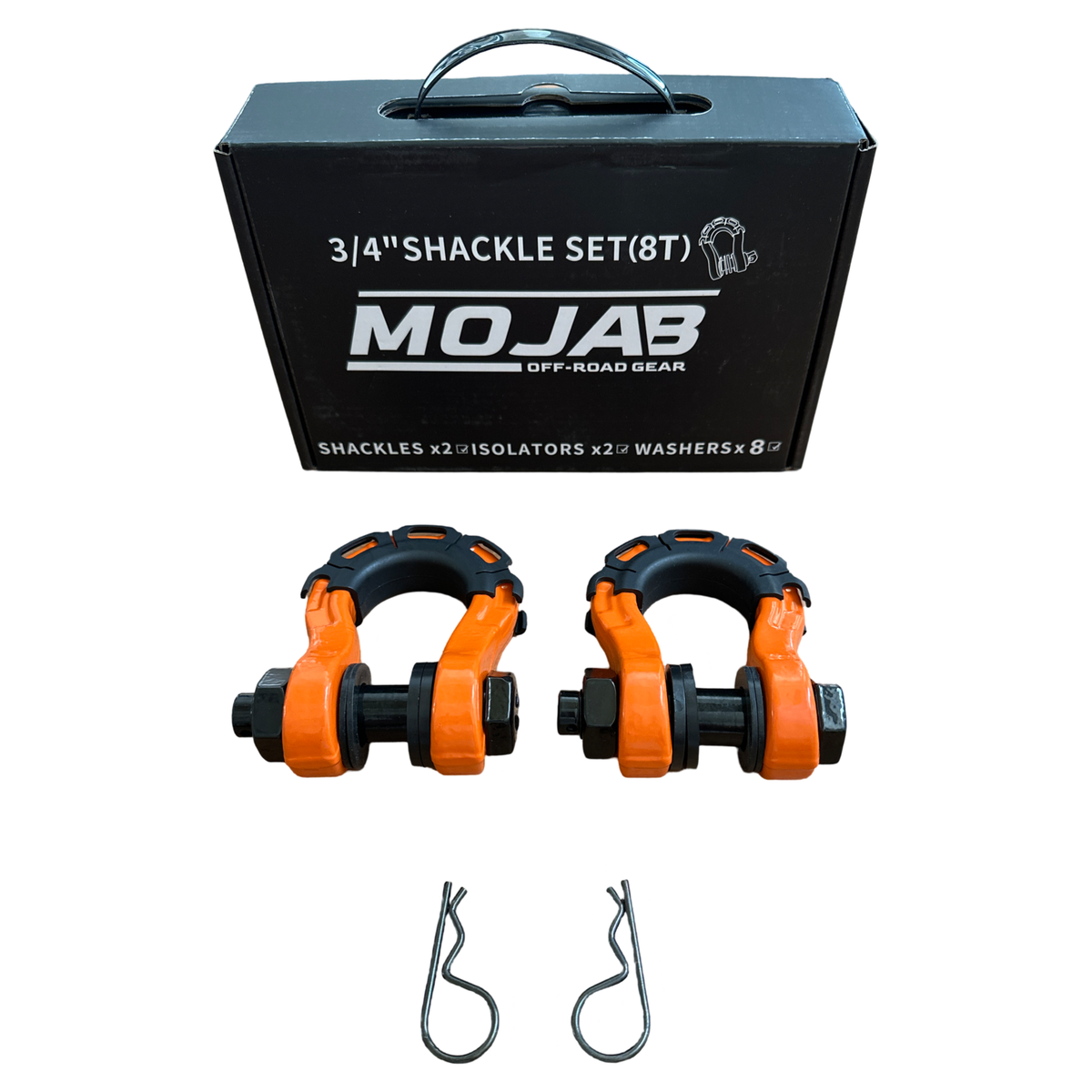 MOJAB | 3/4” Forged Steel D-shackle set (8T)