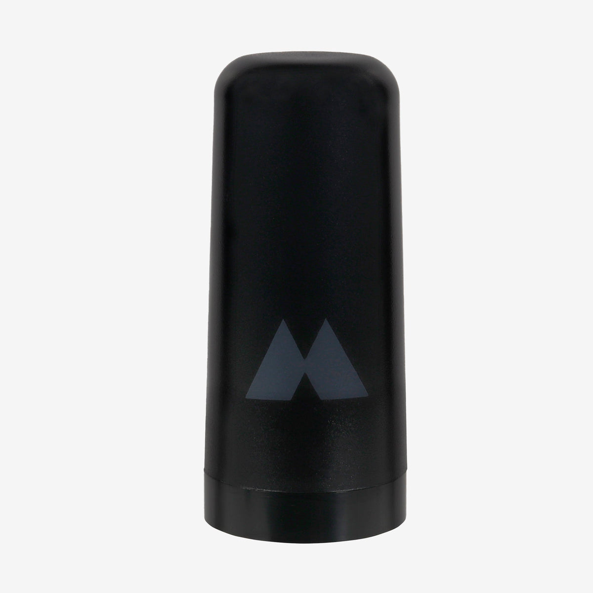 A black cylindrical antenna with a dark gray 'M' logo on the front that stands for 'MIDLAND'.