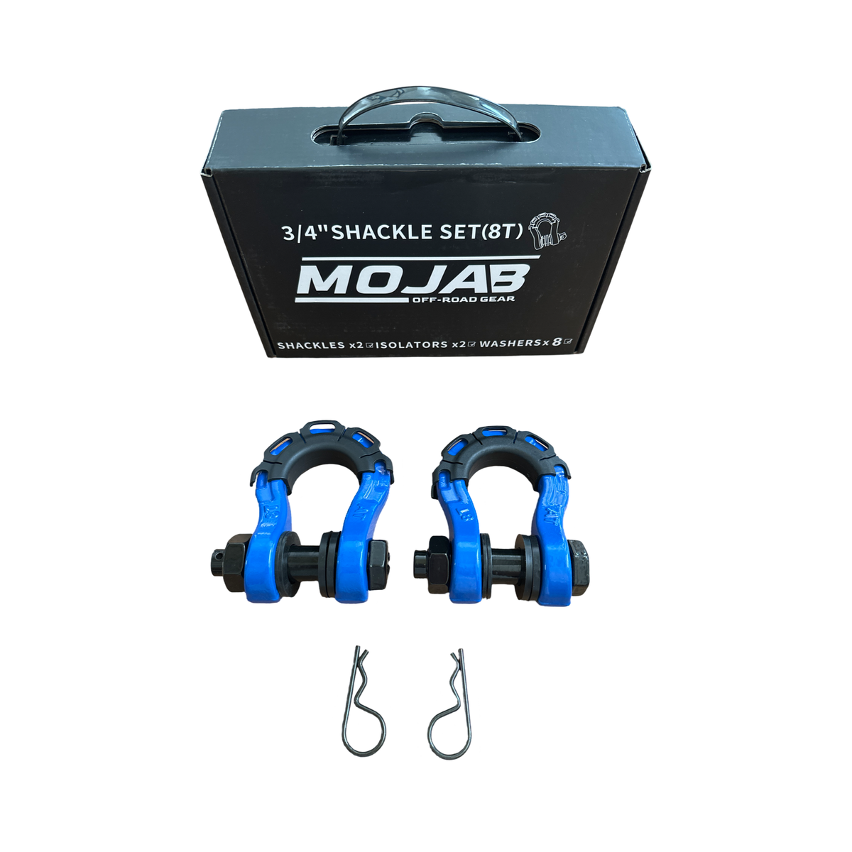 MOJAB | 3/4” Forged Steel D-shackle set (8T)