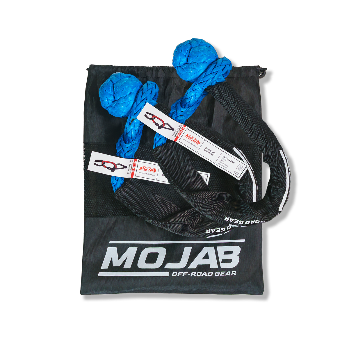 MOJAB | Soft Shackle 1/2'' x 24” with Sleeve and Bag (Set of 2 Shackles)