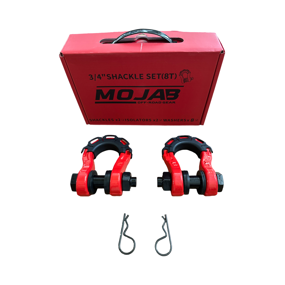 MOJAB | 3/4” Forged Steel D-shackle set (8T)