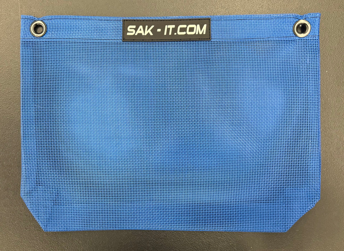 Blue Off-Road Gear bag with SAK-IT logo.