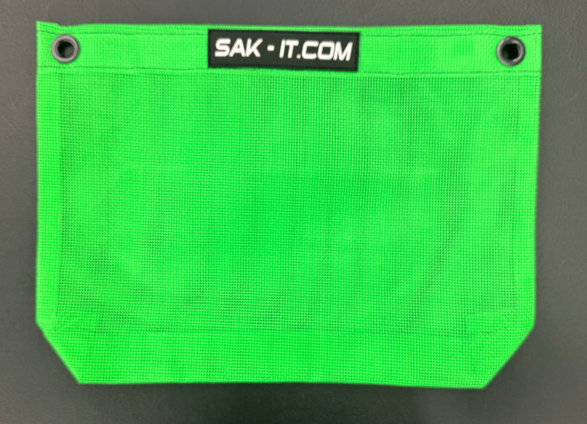 'Lime Green' Off-Road Gear bag with SAK-IT logo.