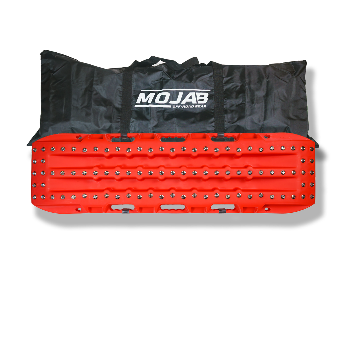 Red traction boards with MOJAB branding.