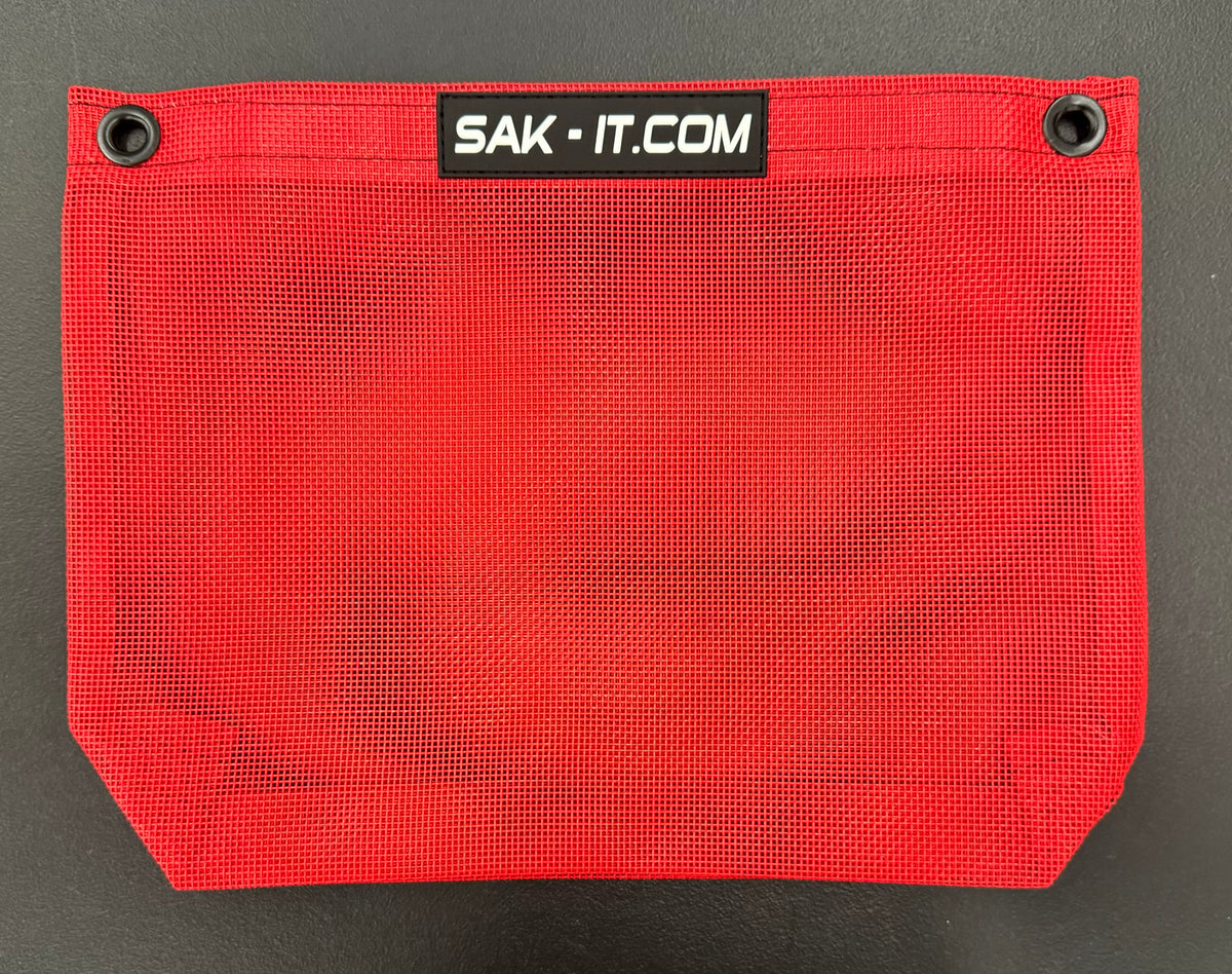 Red Off-Road Gear bag with SAK-IT logo.