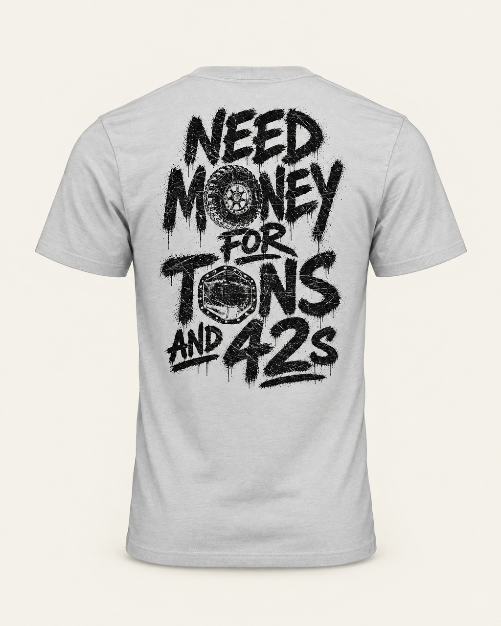 Tons & 42s Tee — Soft Lightweight · Silver