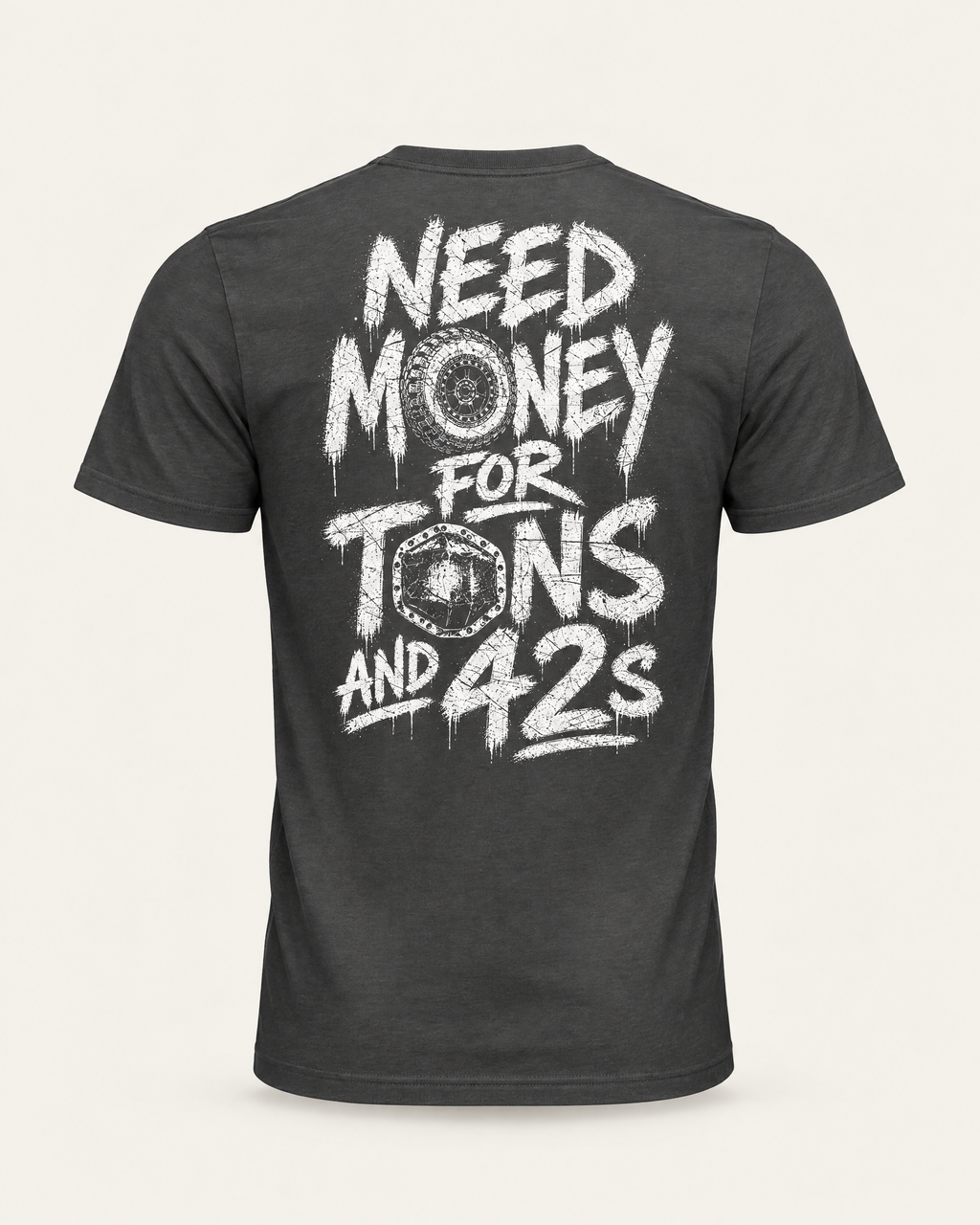Tons & 42s Tee — Soft Lightweight · Dark Grey