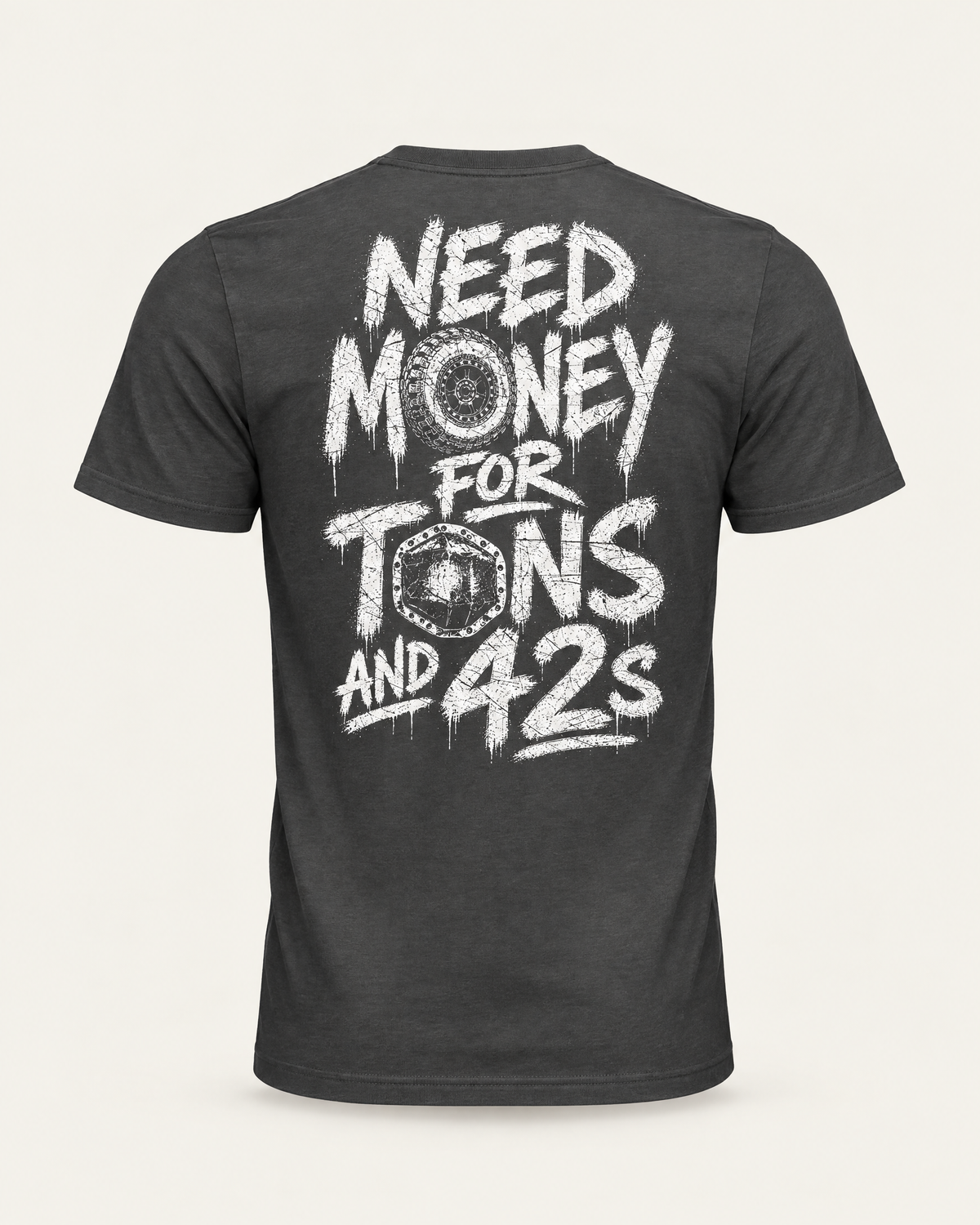 Tons & 42s Tee — Soft Lightweight · Dark Grey