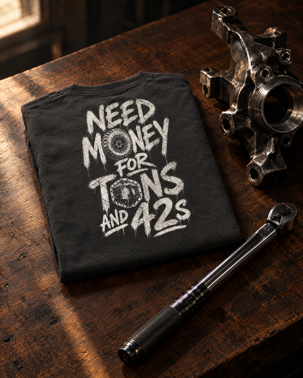 Tons & 42s Tee — Soft Lightweight · Dark Grey