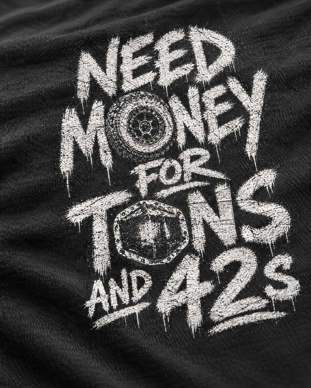 Tons & 42s Tee — Soft Lightweight · Dark Grey