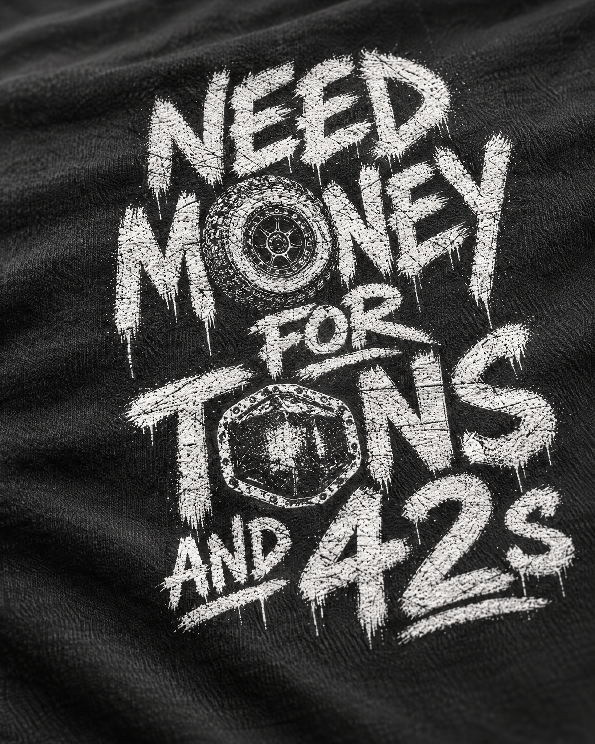 Tons & 42s Tee — Soft Lightweight · Dark Grey