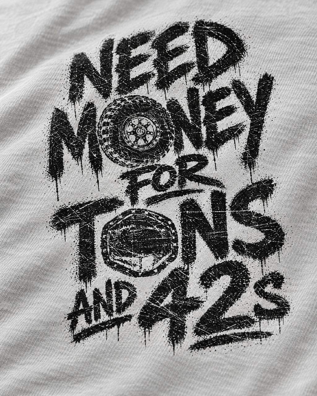 Tons & 42s Tee — Soft Lightweight · Silver